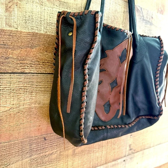 Vintage Carla Mancini Handmade Large Leather Tote - Picture 4 of 12